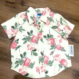 ✨ BRAND NEW ✨ Old Navy Toddler Rose Button Up